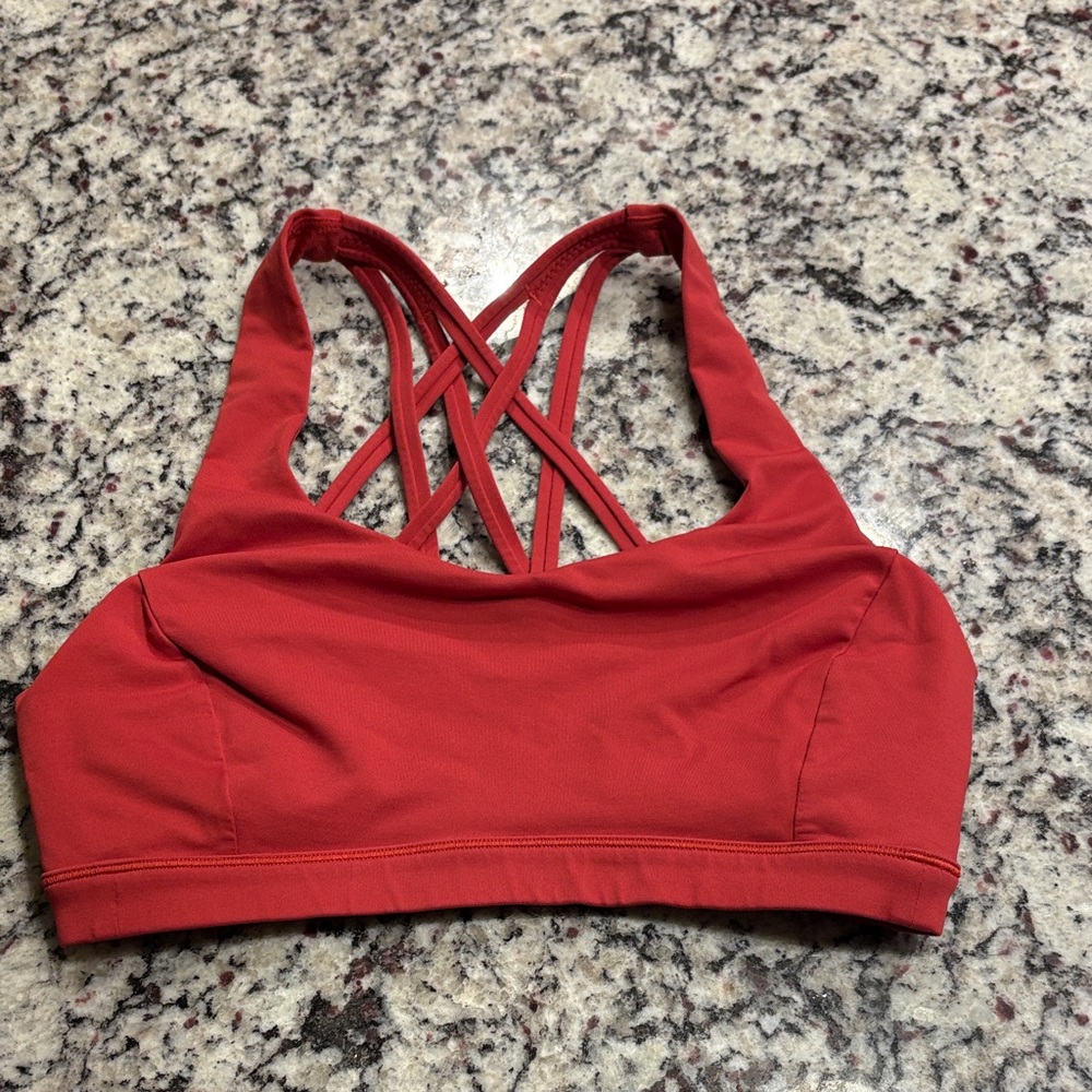 Lululemon Athletica Red Crossback Sports Bra